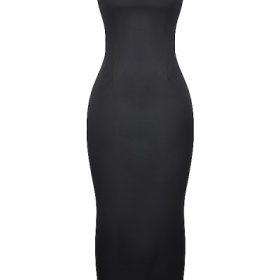 Filomena Black Maxi Dress - Image 2