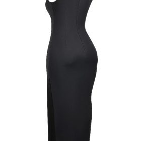 Filomena Black Maxi Dress - Image 3