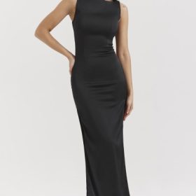 Filomena Black Maxi Dress - Image 5
