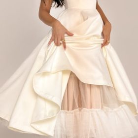 Mademoiselle White Tulle Midi Dress - Image 15