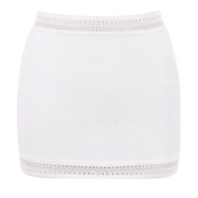Sarelle Ivory Dainty Knit Mini Skirt - Image 2