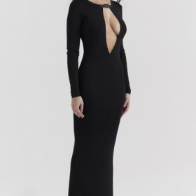Keeya Black Knit Maxi Dress - Image 10