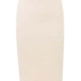 Lena Cream Boucle Pencil Midi Skirt - Image 2