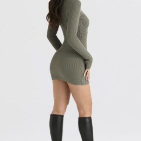 Jada Artichoke Knit Lace Up Dress - Image 12