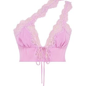 Lorena Pink Floaty Cropped Top - Image 2