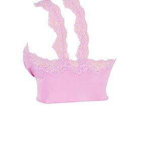 Lorena Pink Floaty Cropped Top - Image 3