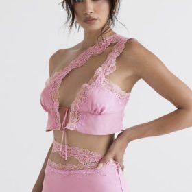 Lorena Pink Floaty Cropped Top - Image 11