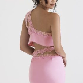 Lorena Pink Floaty Cropped Top - Image 13