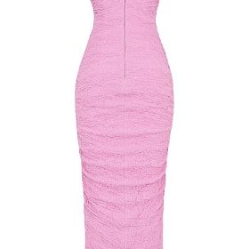Tana Pink Strapless Corset Midi Dress - Image 4