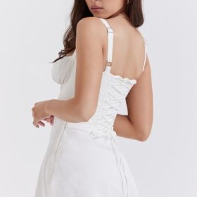 Carlotta White Corset Mini Dress