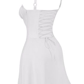 Carlotta White Corset Mini Dress - Image 3