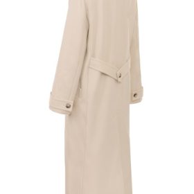 Sander Cream Double Breasted Funnel Neck Coat - Image 3