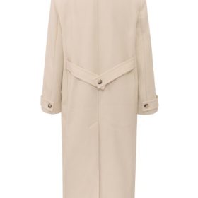 Sander Cream Double Breasted Funnel Neck Coat - Image 4