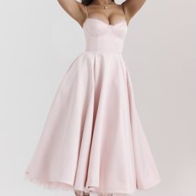 Mademoiselle Ballerina Pink Midi Dress - Image 5