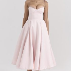 Mademoiselle Ballerina Pink Midi Dress - Image 8