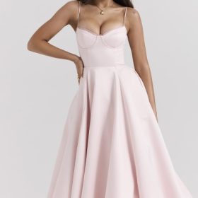 Mademoiselle Ballerina Pink Midi Dress - Image 9