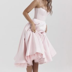 Mademoiselle Ballerina Pink Midi Dress - Image 11