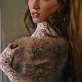 Ashly Faux Fox Fur Shawl
