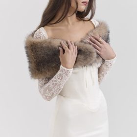 Ashly Faux Fox Fur Shawl - Image 2