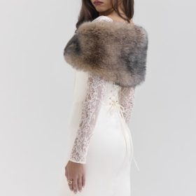 Ashly Faux Fox Fur Shawl - Image 3