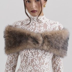 Ashly Faux Fox Fur Shawl - Image 5