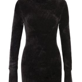 Taya Charcoal Chenille Mini Dress - Image 2