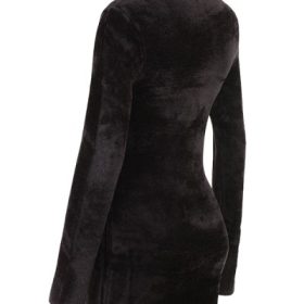 Taya Charcoal Chenille Mini Dress - Image 3