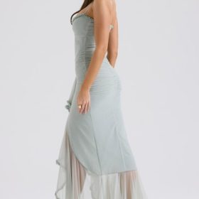 Gabriella Pistachio Ruffled Front Gown - Image 11