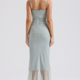 Gabriella Pistachio Ruffled Front Gown - Image 12