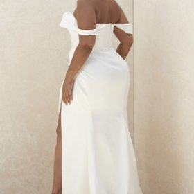 Delphine Ivory Draped Corset Bridal Gown - Limited Edition