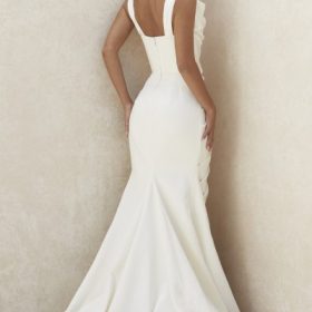 Delphine Ivory Draped Corset Bridal Gown - Limited Edition - Image 18