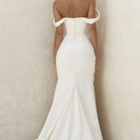 Delphine Ivory Draped Corset Bridal Gown - Limited Edition - Image 19