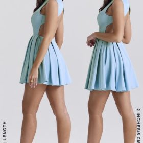 Ingrid Tuscan Blue Twill Mini Dress