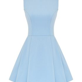 Ingrid Tuscan Blue Twill Mini Dress - Image 2