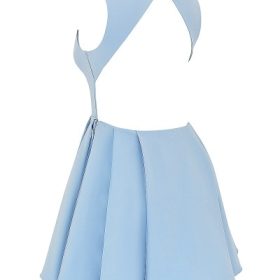 Ingrid Tuscan Blue Twill Mini Dress - Image 3