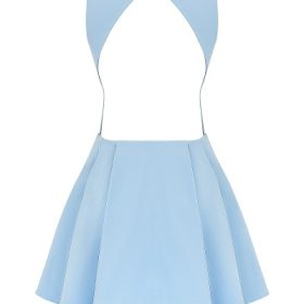 Ingrid Tuscan Blue Twill Mini Dress - Image 4