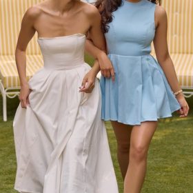 Ingrid Tuscan Blue Twill Mini Dress - Image 15