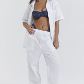 Reno White Relaxed Fit Trousers - Image 7