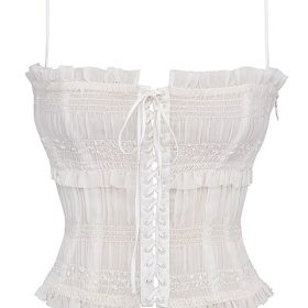 Lula Ivory Sequin Pleat Corset - Image 2
