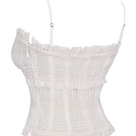 Lula Ivory Sequin Pleat Corset - Image 3
