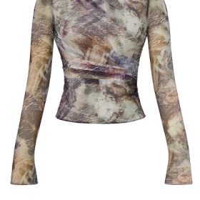 Mistress Rocks Draped Printed Top - Image 2