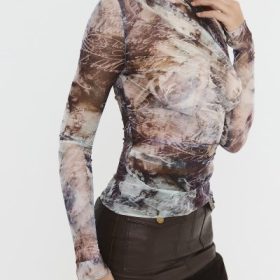 Mistress Rocks Draped Printed Top - Image 10