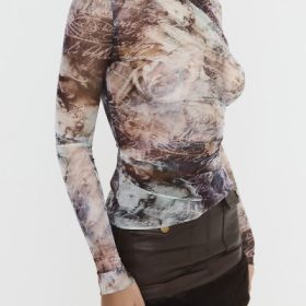 Mistress Rocks Draped Printed Top - Image 11