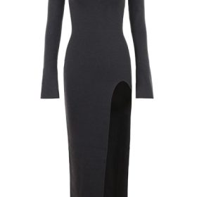 Tolani Charcoal Cashmere Knit Maxi Dress - Image 2