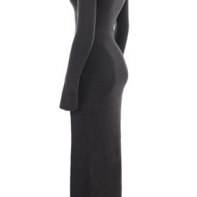 Tolani Charcoal Cashmere Knit Maxi Dress - Image 3