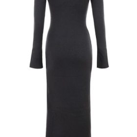 Tolani Charcoal Cashmere Knit Maxi Dress - Image 4