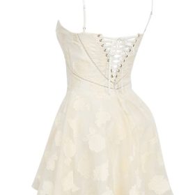 Serenita Vintage Cream Floral Mini Dress - Image 3