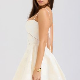 Serenita Vintage Cream Floral Mini Dress - Image 9