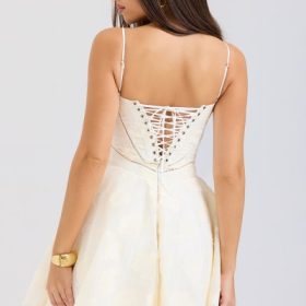Serenita Vintage Cream Floral Mini Dress - Image 10