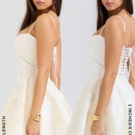 Serenita Vintage Cream Floral Mini Dress - Image 12